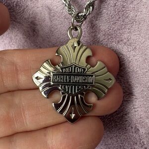 Genuine Authentic Harley-Davidson stainless steel Solid Rope Necklace.